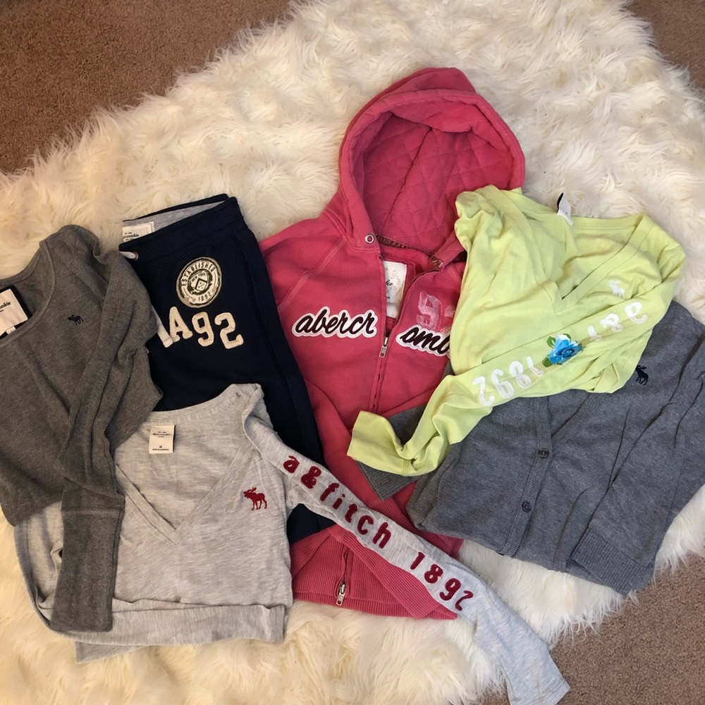 Lot of girls Abercrombie kids clothing.